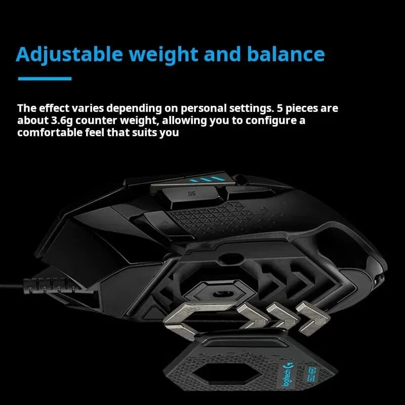 ماوس الألعاب السلكي Logitech G502 HERO بدقة 25600 DPI ومستشعر 25K و11 زرًا قابلًا للبرمجة وإضاءة RGB للكمبيوتر الشخصي وMac+G102/G203/G304/G305/M170 - 4