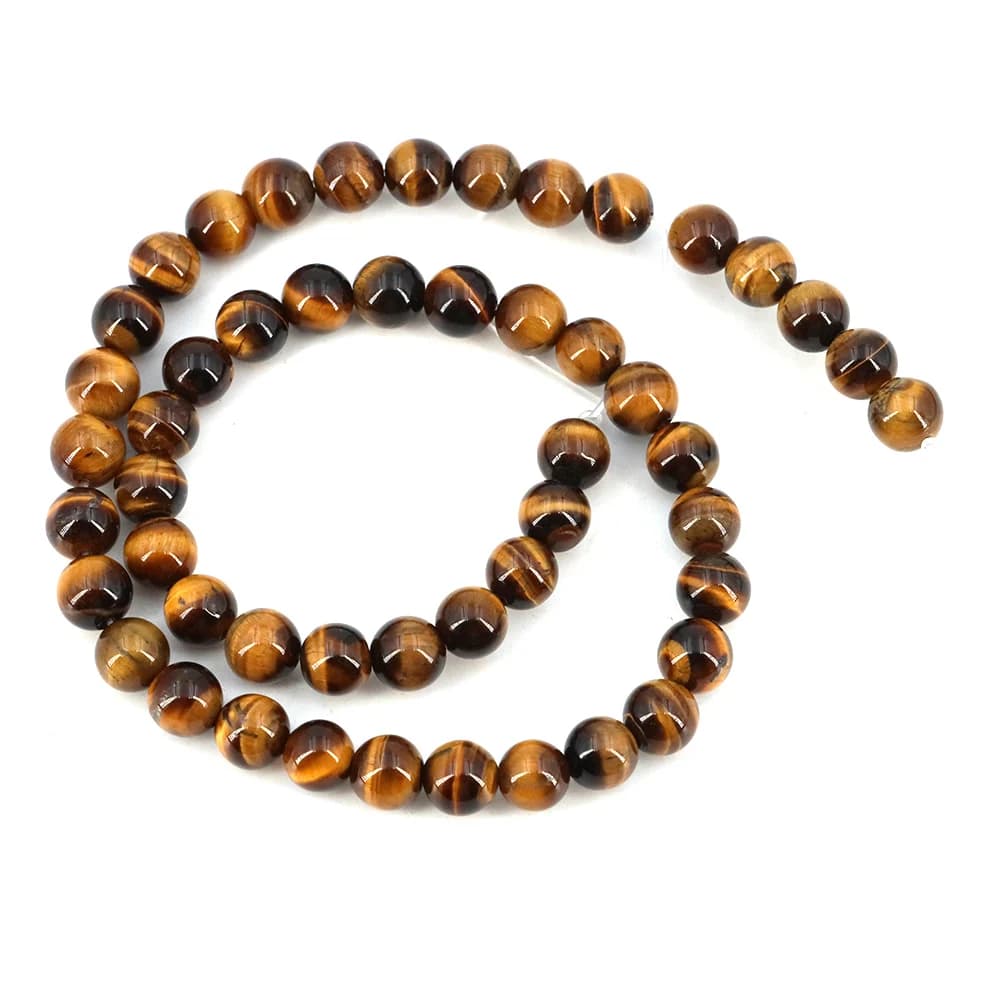 2mm/3mm/4mm/6mm/8mm/10/12mm Real Natural Tiger Eye Stone Beads for Jewelry Making Brown Smooth Beaded Armbandjes Gem Accessories - 4