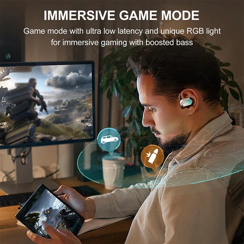 سماعات أذن إديفاير Air 2 مفتوحة بلوتوث لاسلكية سماعات ألعاب HECATE تأخير منخفض أوضاع ألعاب بلوتوث 5.3 - 5