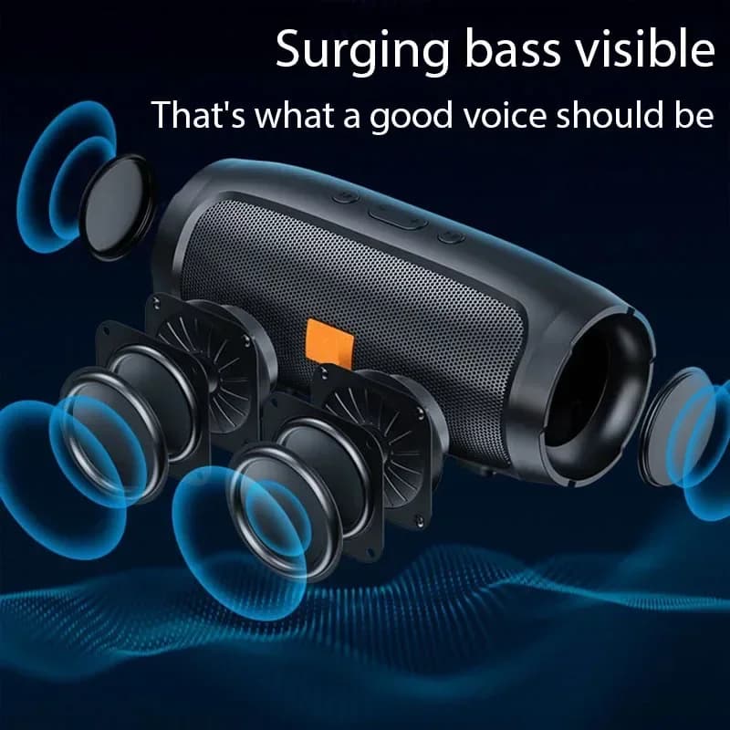 Portable Subwoofer Bluetooth Speakers Outdoor Stereo Surround Waterproof Loudspeaker Wireless Sound Box Support FM Radio TF Card - 6