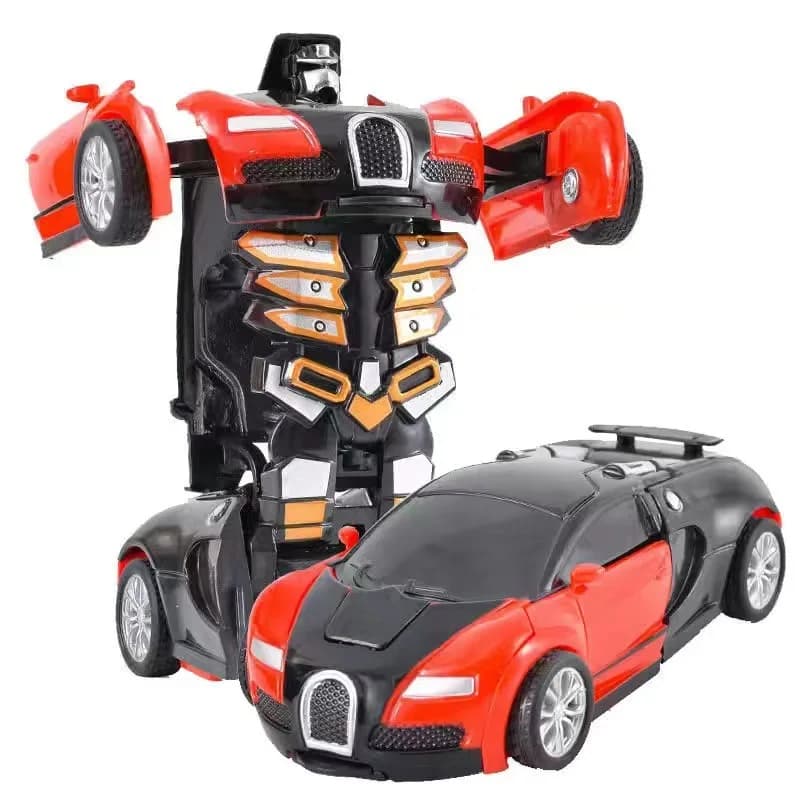 2 in 1 One-key Collision Deformation Car Toys Automatic Transformation Robot Plastic Vehicles Boys Toy Model Car Kids Baby Gift - 2