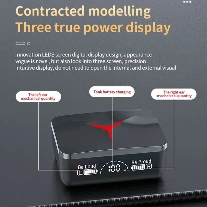 سماعات أذن لاسلكية VIKEFON M90 TWS بتقنية بلوتوث 5.3، سماعات رأس للتحكم باللمس مع ميكروفون، صوت ستيريو HIFI عالي الجودة - 3