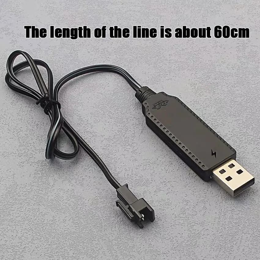 كابل شاحن USB لشاحن بطارية ليثيوم 3.7 فولت SM-2P إلى الأمام RC قطع غيار طائرات السيارات لعبة كوادكوبتر - 5