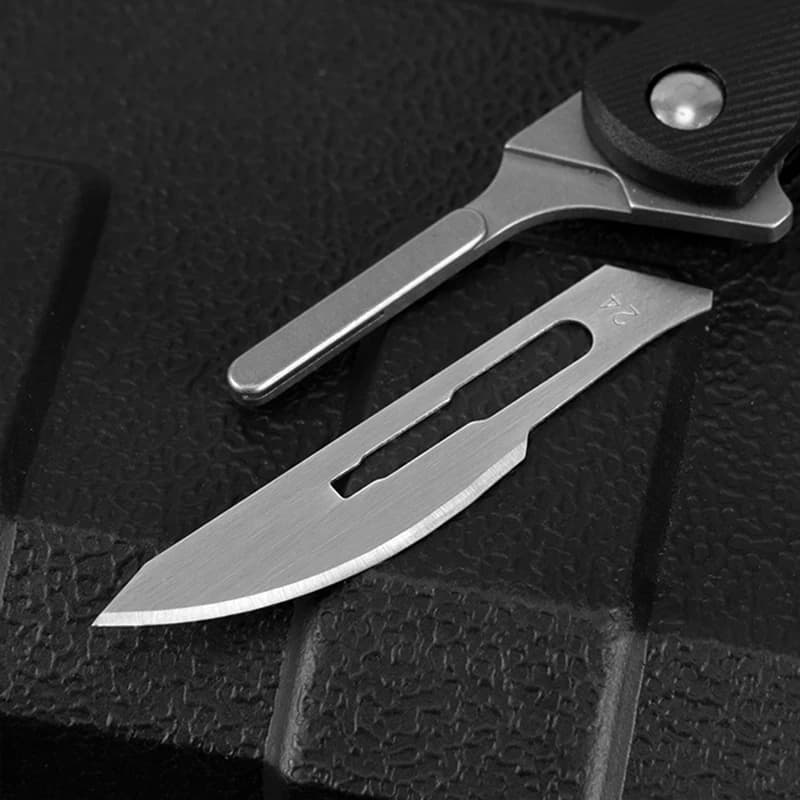 Multi Colors Mini Nylon Glass Scalpel EDC Folding Scalpels Unpacking Open Box Tools Free 10 Blade Outdoor Pocket Key Knife - 5