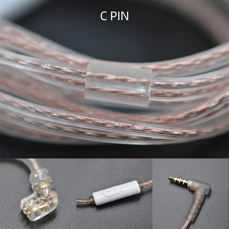 KZ Headphone Cord High-Purity Copper Cube Mixed Upgrade Cable Earphone Wire Original Replacement EDX Pro/ZS10 Pro X Headset Wire - 4