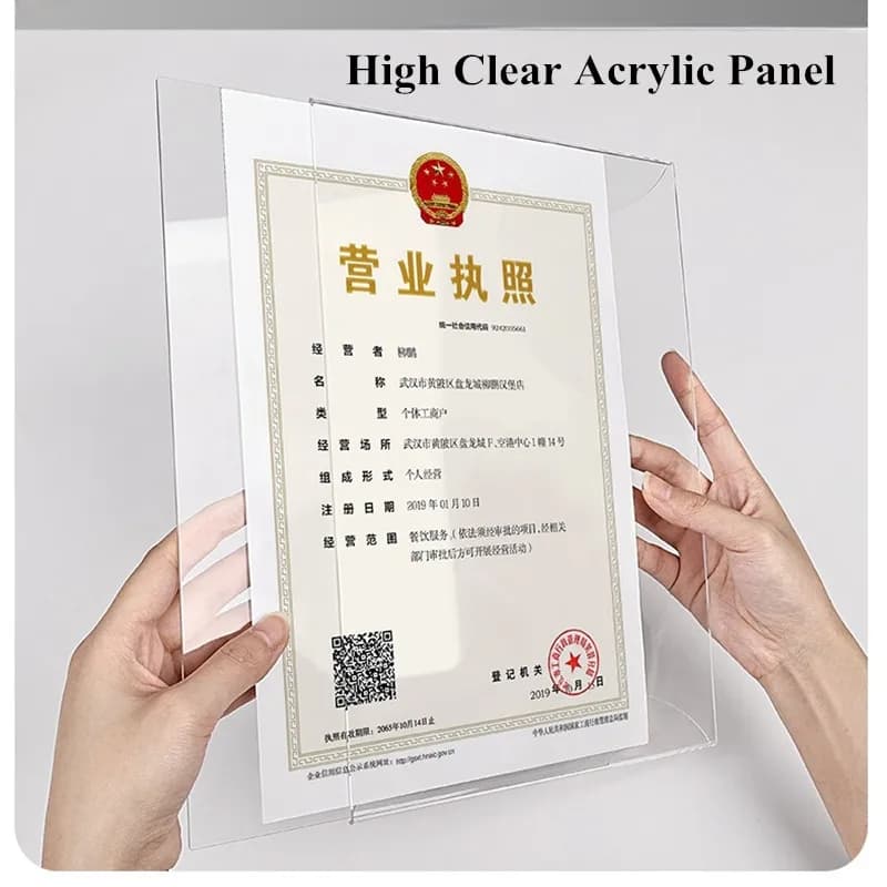 A4 Wall Mount 8.5 x 11 Inch Acrylic Sign Holder Stand Restaurant Menu Paper Price Listing Picture Photo Poster Flyer Frame - 5