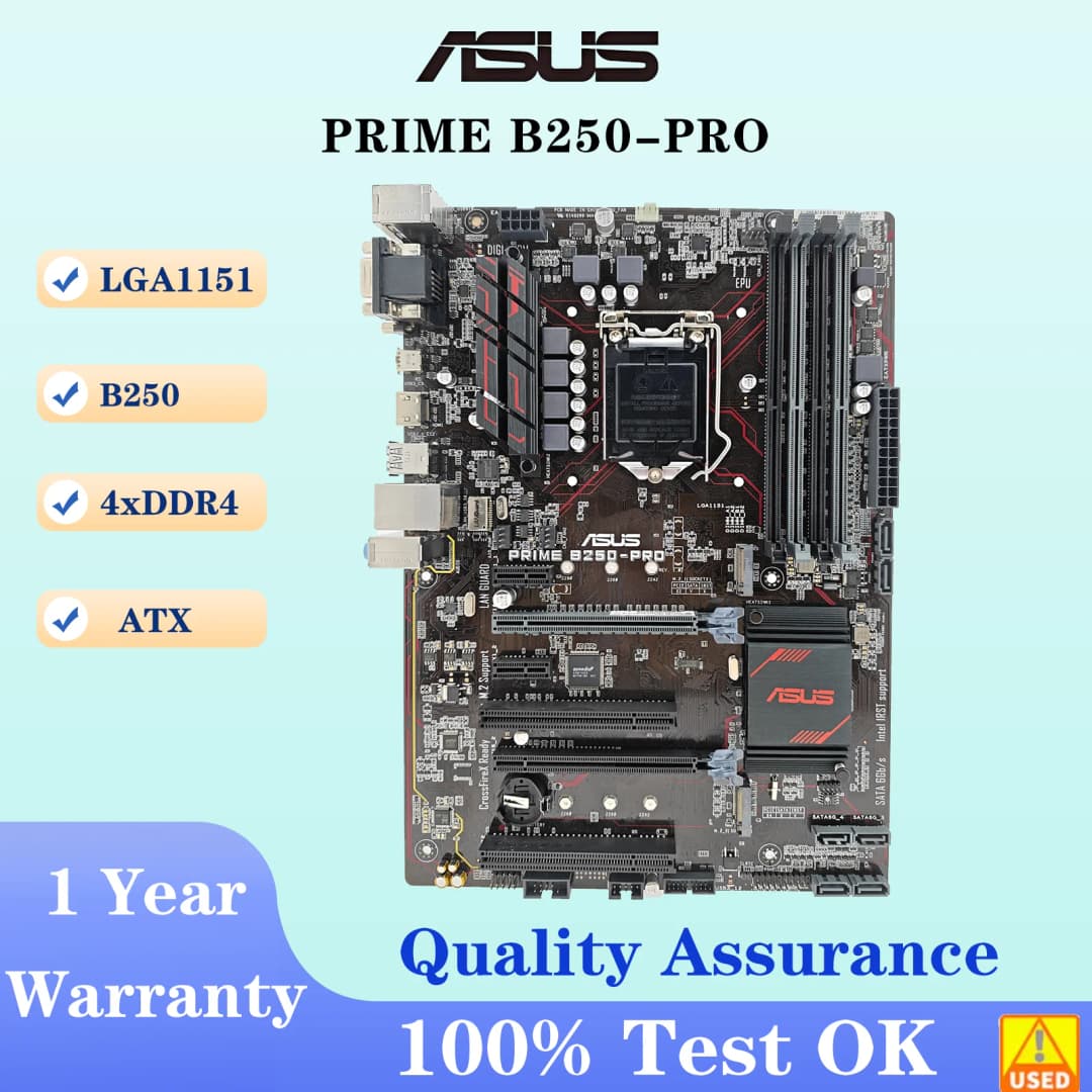 ASUS PRIME B250-PRO Motherboard Socket LGA1151 CPU DDR4 2400 MHz Memory Chipset B250 ATX Mainboard