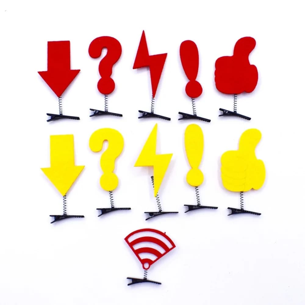 عرض خاص دبوس شعر واي فاي مضحك على شكل علامة استفهام دبوس شعر 3D على شكل بنج مع مشابك شعر على شكل منقار البط أداة تصفيف الشعر