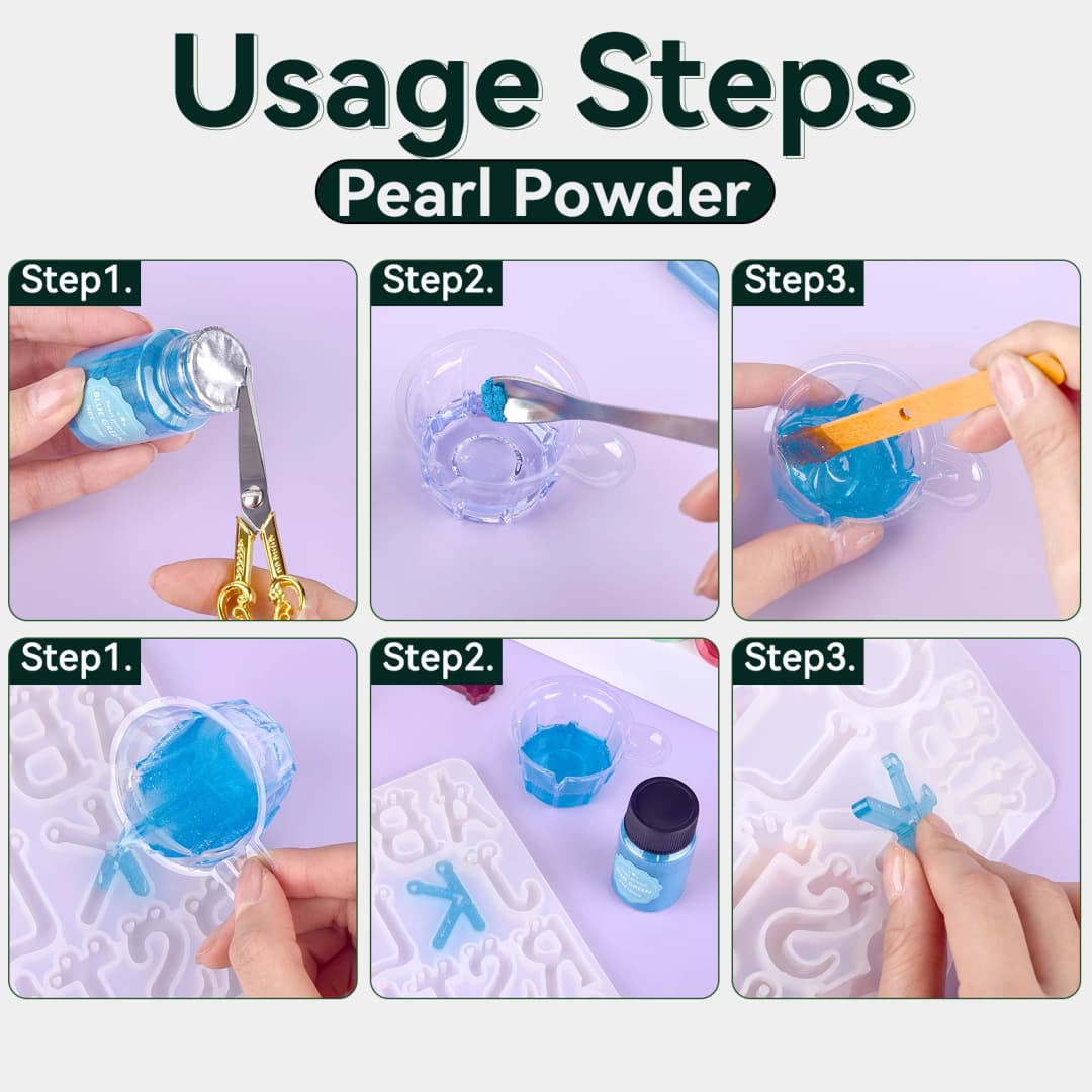 20 مل مسحوق ميكا بيرليسنت لراتنج الإيبوكسي، صبغة لؤلؤ طبيعية، مسحوق ميكا معدني لصنع المجوهرات والحرف والشموع يدويًا - 6