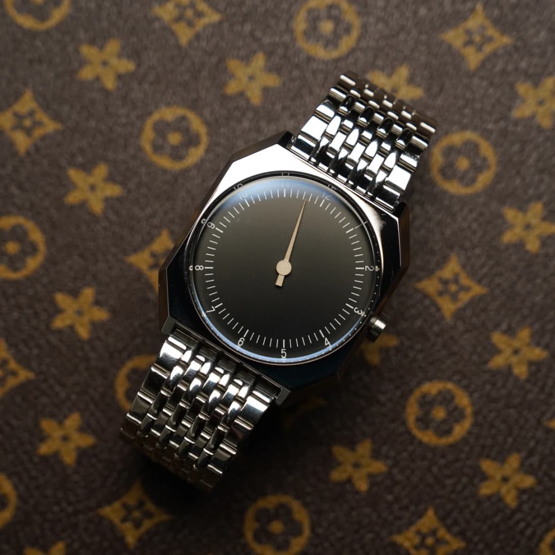 SKU Retro One Pointer Watch for Men - Vintage Style Square Quartz Watch Unique Design Fashion Wristwatch for man men alloy watch - 2