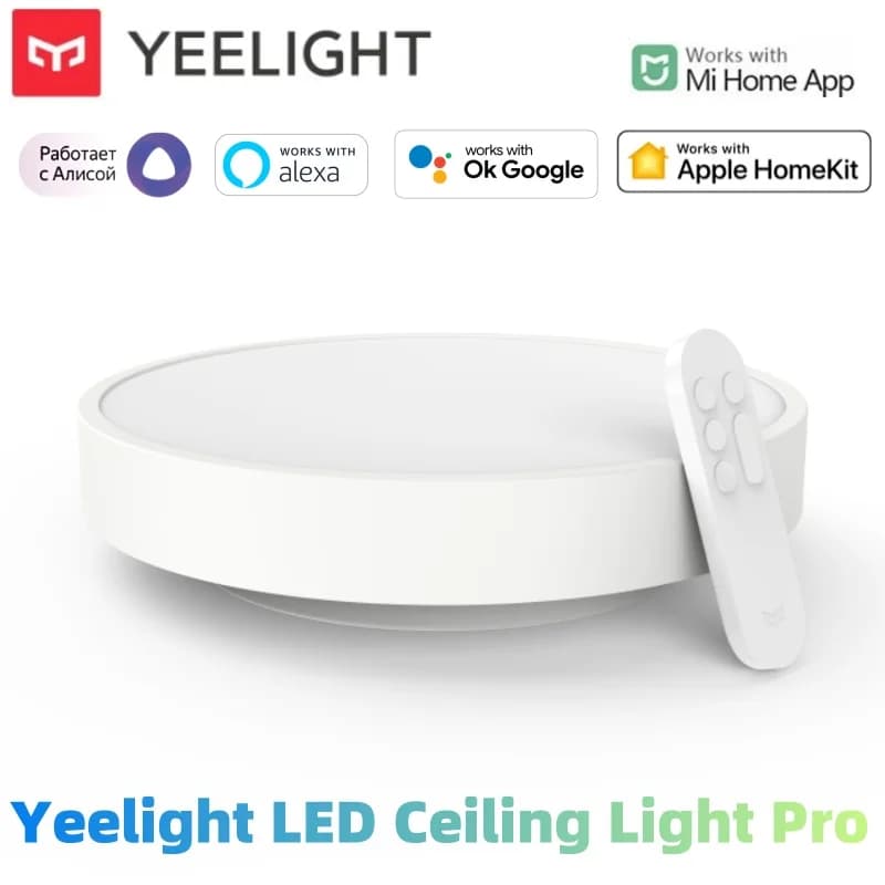 Yeelight إضاءة سقف LED Pro 320 واي فاي بلوتوث مصباح ذكي تحكم عن بعد 2700K-6500K Ra95 قابل للتعتيم يعمل مع Homekit