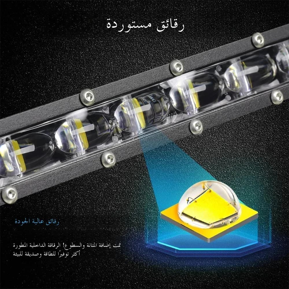 HAOLIDE 6D Ultra Slim LED Light Bar 1 Row 7inch-50inch Driving Light 6000K White for Offroad 4X4 SUV UTV IP68 12V 24Voff-road us - 5