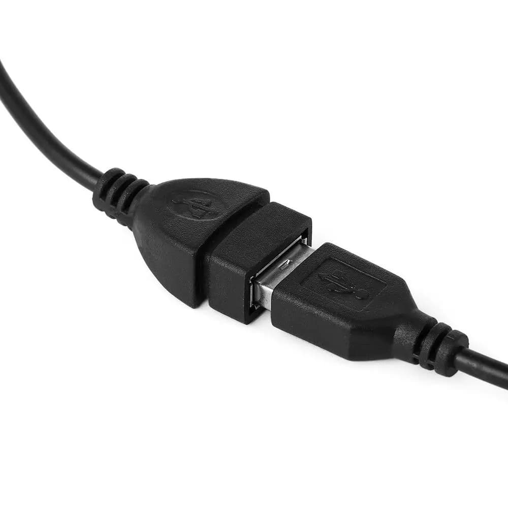سلك شاحن USB 2.0 أسود، كابل تمديد شحن ومزامنة بيانات من ذكر إلى أنثى، أطوال 0.6م و1م و1.5م و3م و5م - 5
