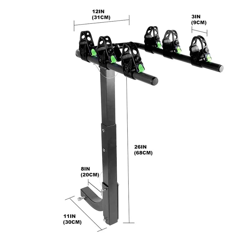 Bicycle Rack Locking 2-Inch Hitch Receiver For SUV Truck Bike Frame Foldable 4-Bike Carrier Easy Assembly Truck Car Accessories - 4