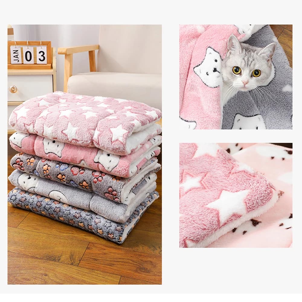 Thickened Comfortable Warm Small Cat Sleeping Cushion Skin-friendly Cute Winter Medium Dog Sofa Mat for Puppy Bed Accessories - 6