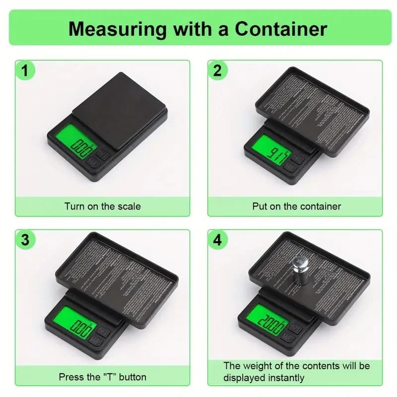 100/500g 0.01g mini digital scale high precision electronic pocket scale jewelry weight kitchen portable electronic scale - 6