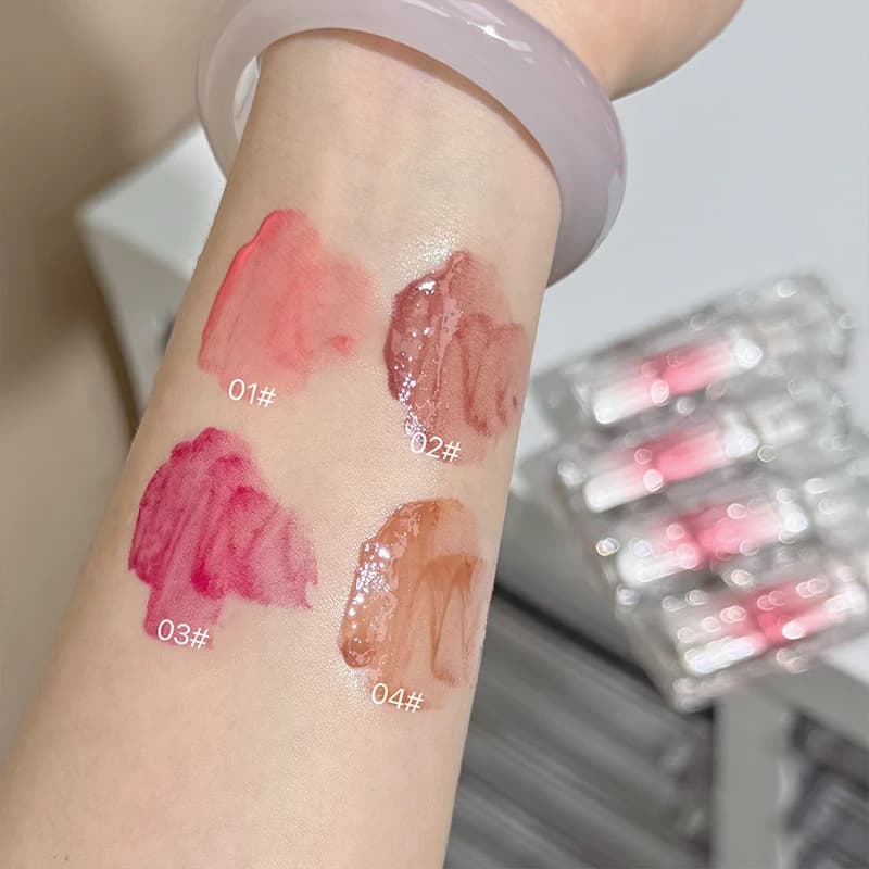 ملمع شفاه QIBEST بجمال العصير، ملمس هلامي، مرآة، بأسعار معقولة، مستحضرات تجميل كورية - 6