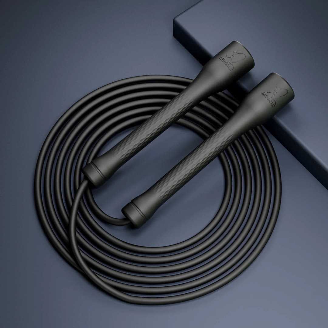 حبل قفز احترافي قابل للتعديل من PVC للأطفال والكبار، لممارسة اللياقة البدنية في الصالة الرياضية