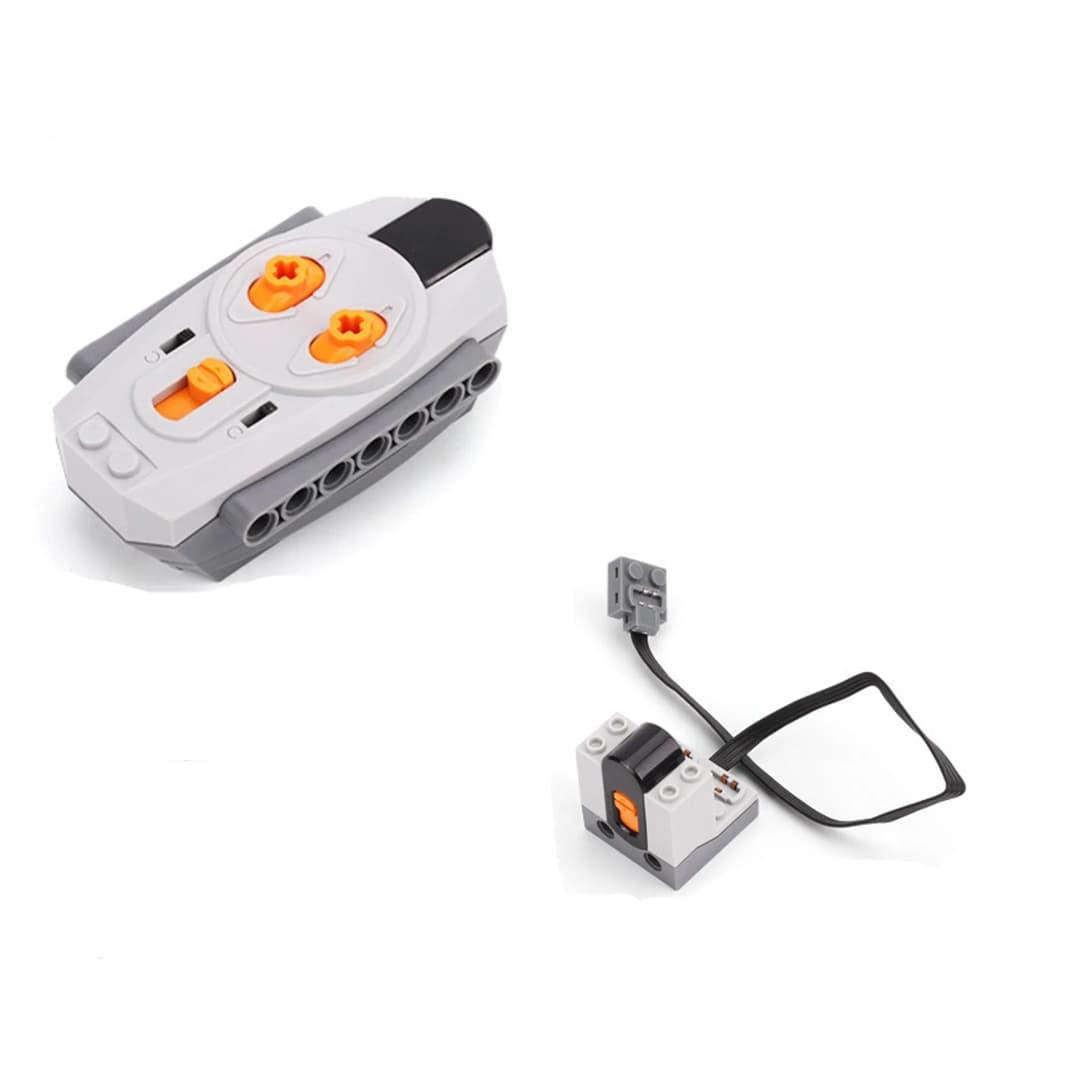 Electric Motor Set the Car Remote Control Battery Box Switch with Led Light Power Function MOC Building Blocks Cars Motor Toys - 3