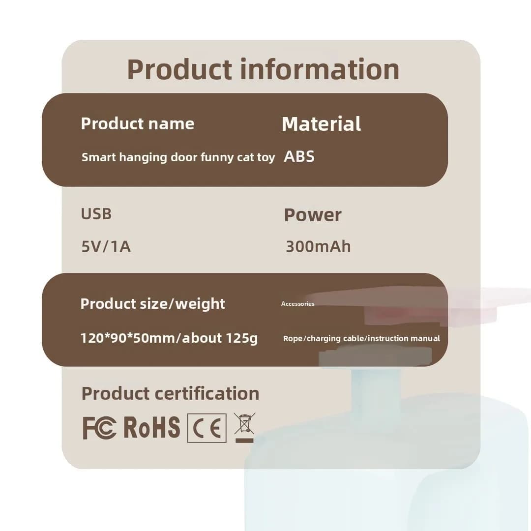 Cat Electric Smart Door Hanging Toy Cat Toy Self-entertainment and Fun Cat Amusement Artifact - 5