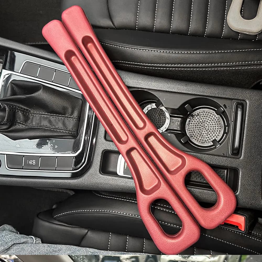 2pc Car Seat Gap Filler Organizer Pu Waterproof Car Seat Gap Plug Strip with 2 Grooves Seat Gap Storage Auto Interior Accessorie - 3