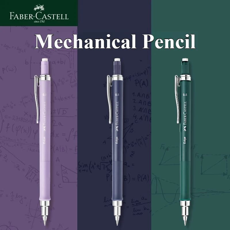 قلم رصاص ميكانيكي FABER-CASTELL 0.5 مم، قلم رسم تلقائي مع قبضة ناعمة، لوازم مدرسية للطلاب