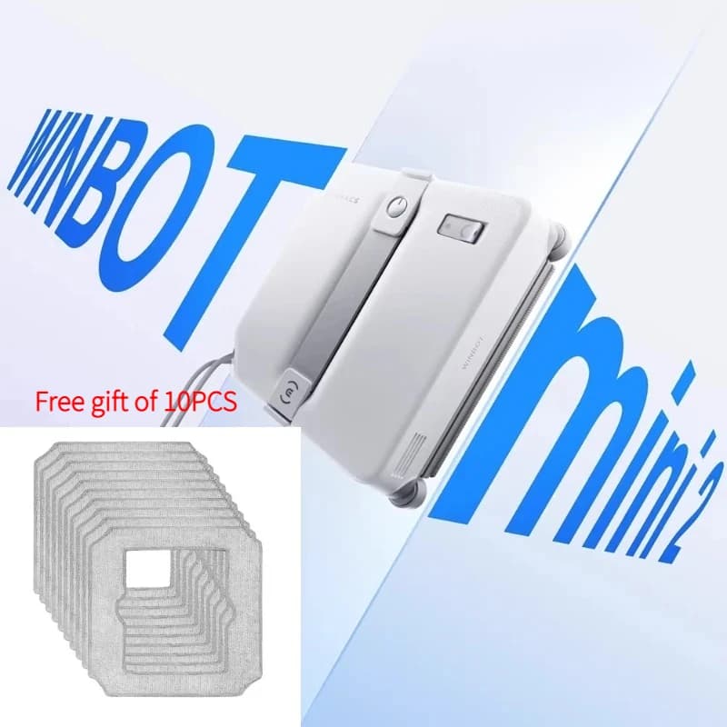 أصلي من ايكوفاكس WINBOT MINI2، روبوت تنظيف نوافذ ذكي، مكنسة زجاج 8000 بسكال، 100-240 فولت - جهاز تنظيف منزلي فعال