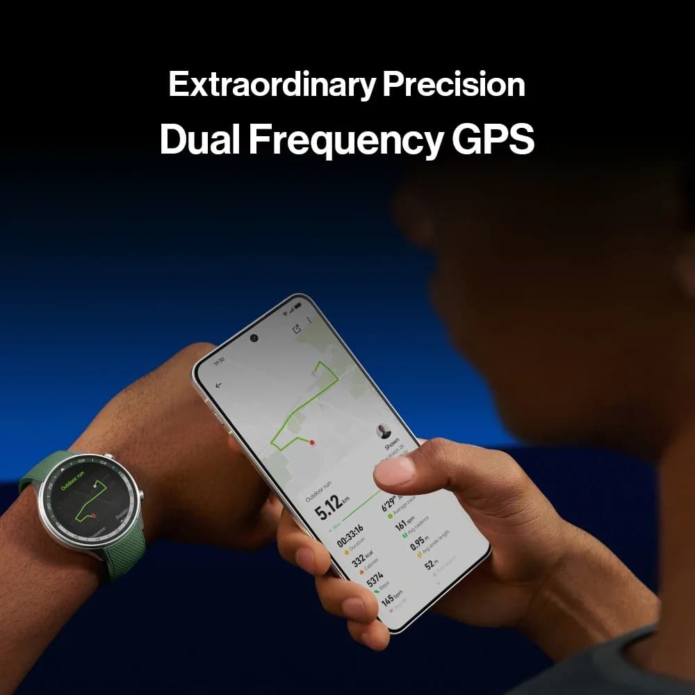 ساعة ون بلس ووتش 2R الذكية الإصدار العالمي بشاشة 1.43 أموليد ومعالج سناب دراجون W5 وبطارية تدوم حتى 100 ساعة ونظام جوجل وير أو إس 4 وNFC - 5