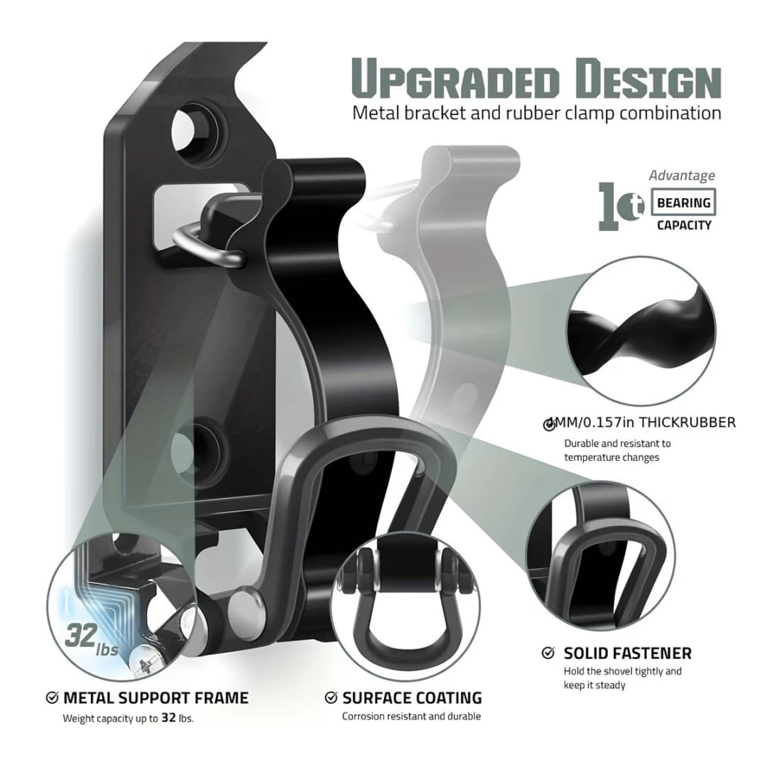 حامل مجرفة لرف سقف السيارة مجموعة حامل محور رف السقف معدني للشاحنات والقوارب والأدوات 2/4/8 قطع - 3