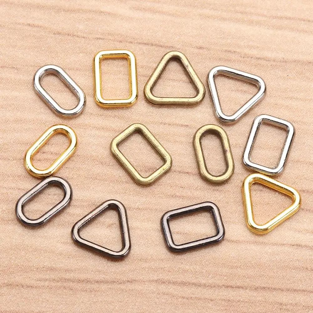 20 قطعة أحدث الملحقات الصغيرة جدًا الصغيرة لتقوم بها بنفسك دمى حقيبة الأمتعة الأجهزة دمية حقيبة مشبك مربع/أزرار مثلث - 4