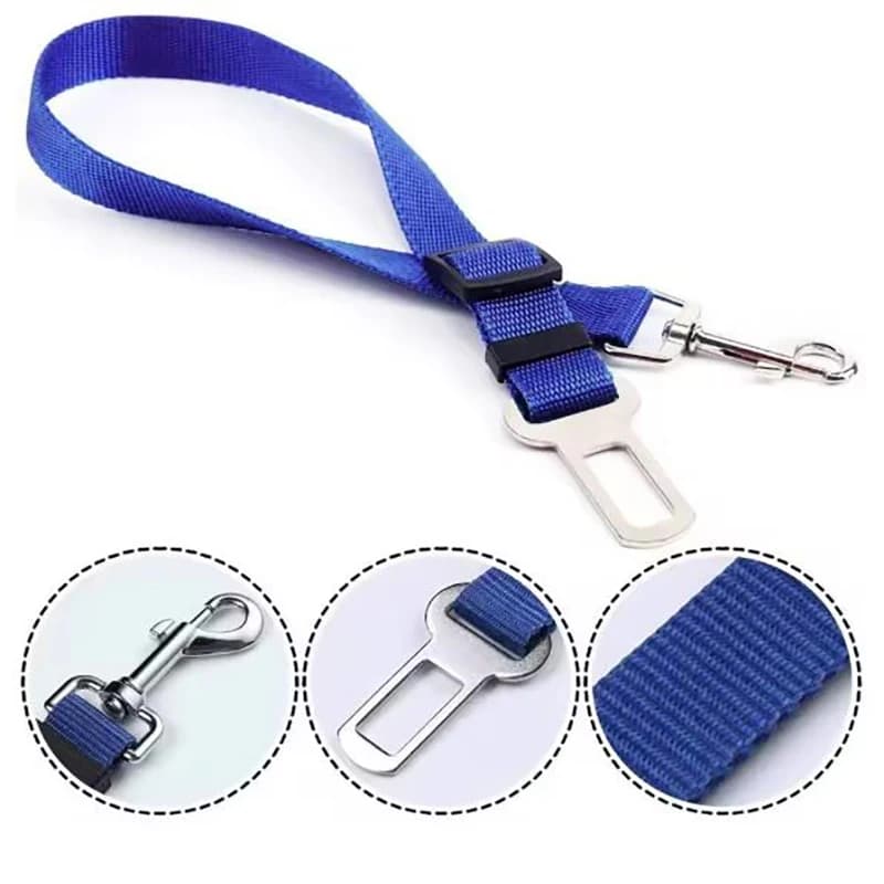New Dog Car Seat Belt Safety Protector Travel Pets Accessories Dog Leash Collar Breakaway Solid Car Harness Pet Car Seat Belts - 2