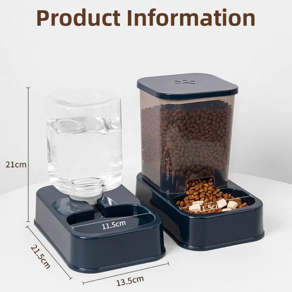 1.2L/1.5L Pet Automatic Feeder Plastic Large Capacity Cat Dog Water Dispenser Feeder Set 3 Colors 2 Styles - 6