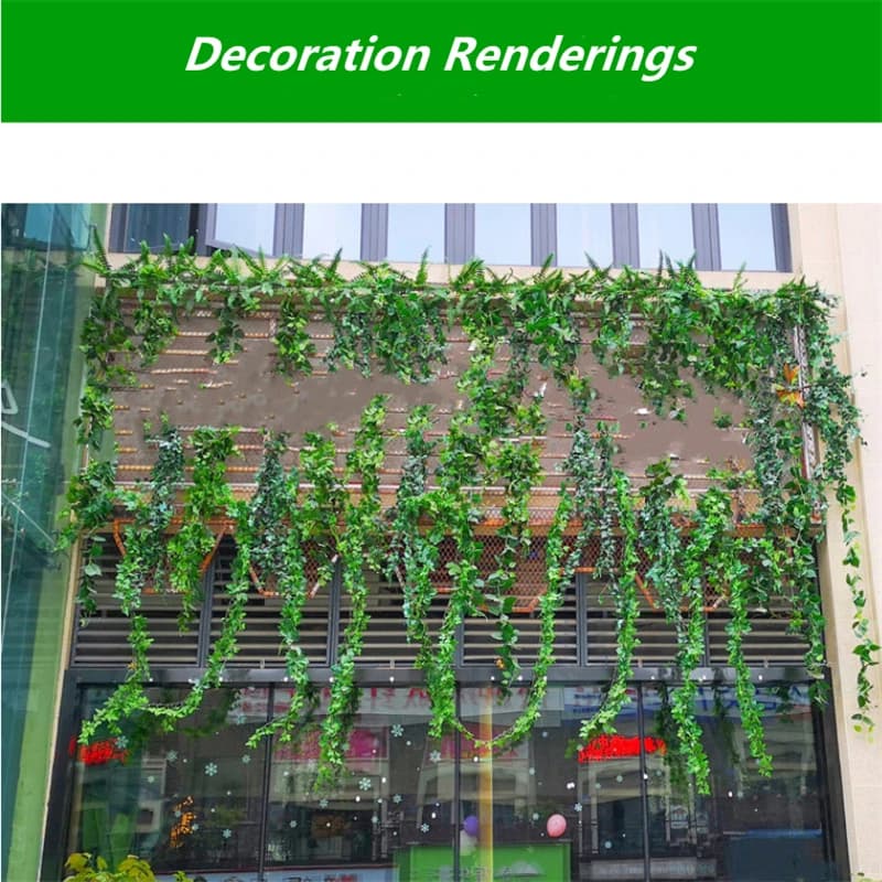 1 Piece 2M Home Decor Artificial  Leaf Garland Plants Vine Fake Foliage Flowers Creeper Ivy Party Decorate - 2