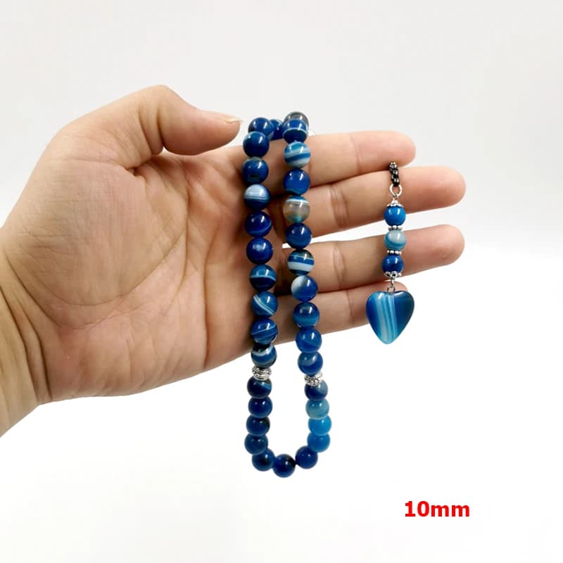 Tasbih Natural agate stone 33 prayer beads ramadan accessories Professional Misbaha - 3