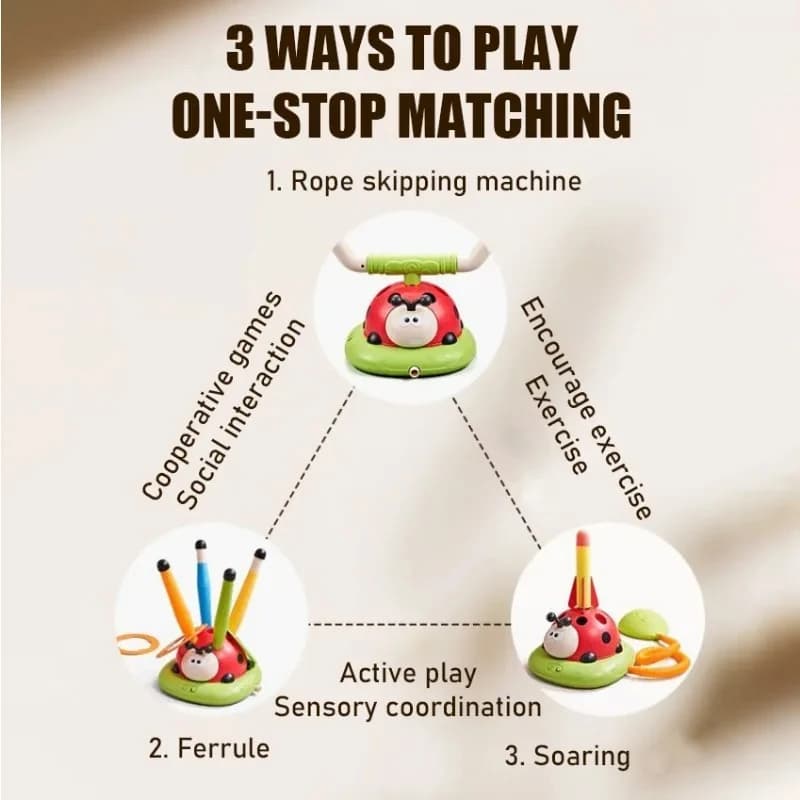 لعبة قفز موسيقية تعليمية متعددة الوظائف للأطفال، مناسبة للأنشطة الخارجية - 6