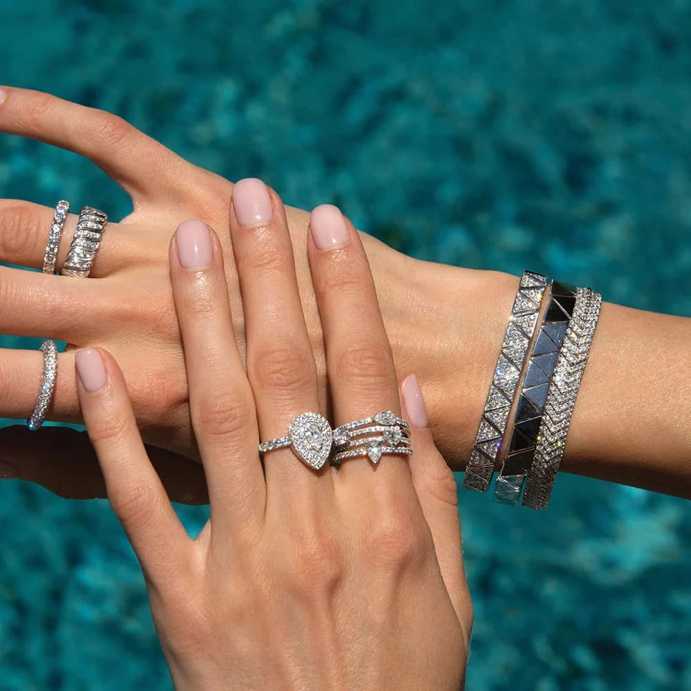 2026 Hot Sales Fashion Stackable Bracelet Micro Paved Bling Cubic Zirconia For Women Geometric Triangle Jewelry - 3