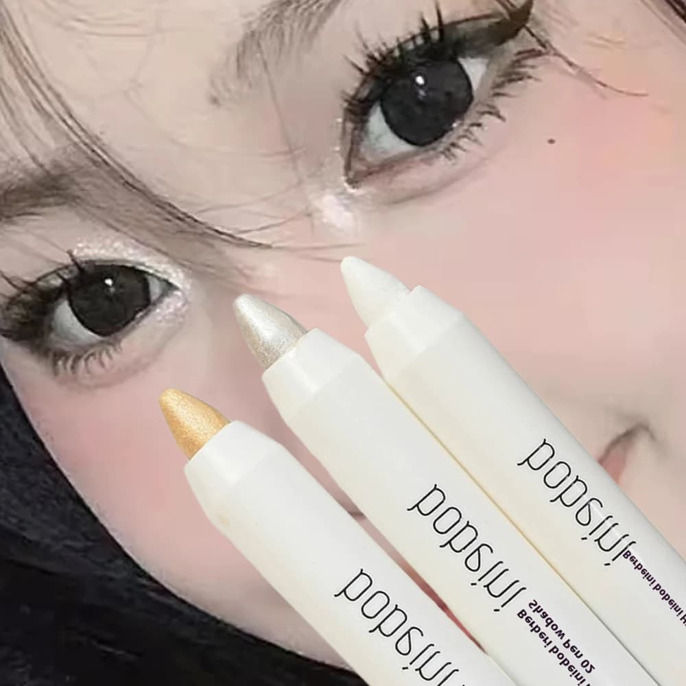 قلم إضاءة مكياج العيون، قلم مضيء تحت العين، عصا ظلال عيون مزدوجة، مكياج عيون مقاوم للتلطخ كونتور الوجه - 4