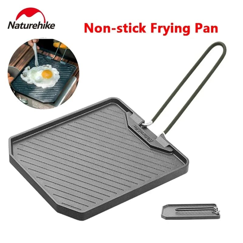 Naturehike Camping Frying Pan Cookware Folding Non-stick Pan Outdoor Ultralight Portable Easy Clean Grill BBQ Plate - 4