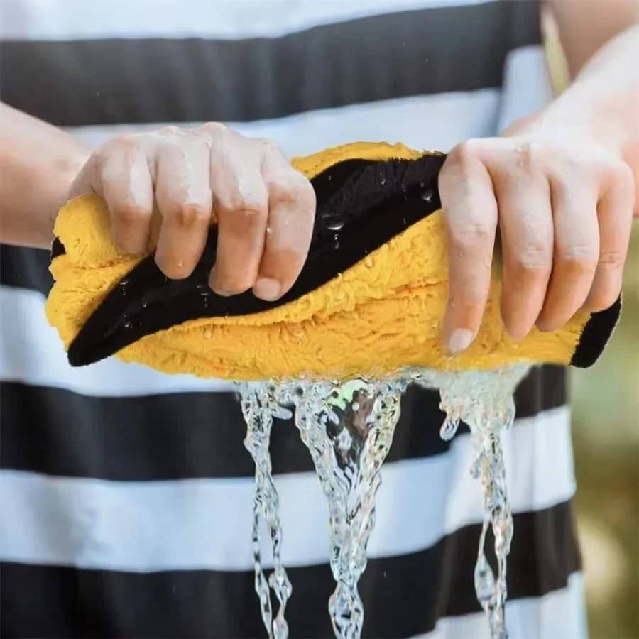 1/2/6Pcs Microfiber Car Cleaning Towels Car Wash Drying Cloth Hemming Microfiber Towel Care Wash Cloth Car Detailing Accessories - 3