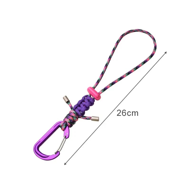 Quick-Release Paracord Water Bottle Hang Buckle Carabiner Portable EDC Clip Multifunctional Hook for Outdoor Hiking Backpack - 6