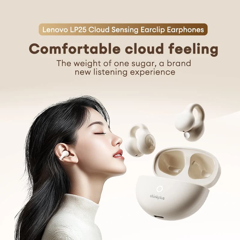 New Lenovo LP25 OWS Bluetooth 5.4 Wireless Ear Clip Earphone Waterproof Sports Headphones High Quality Stereo HD Call Headset - 5