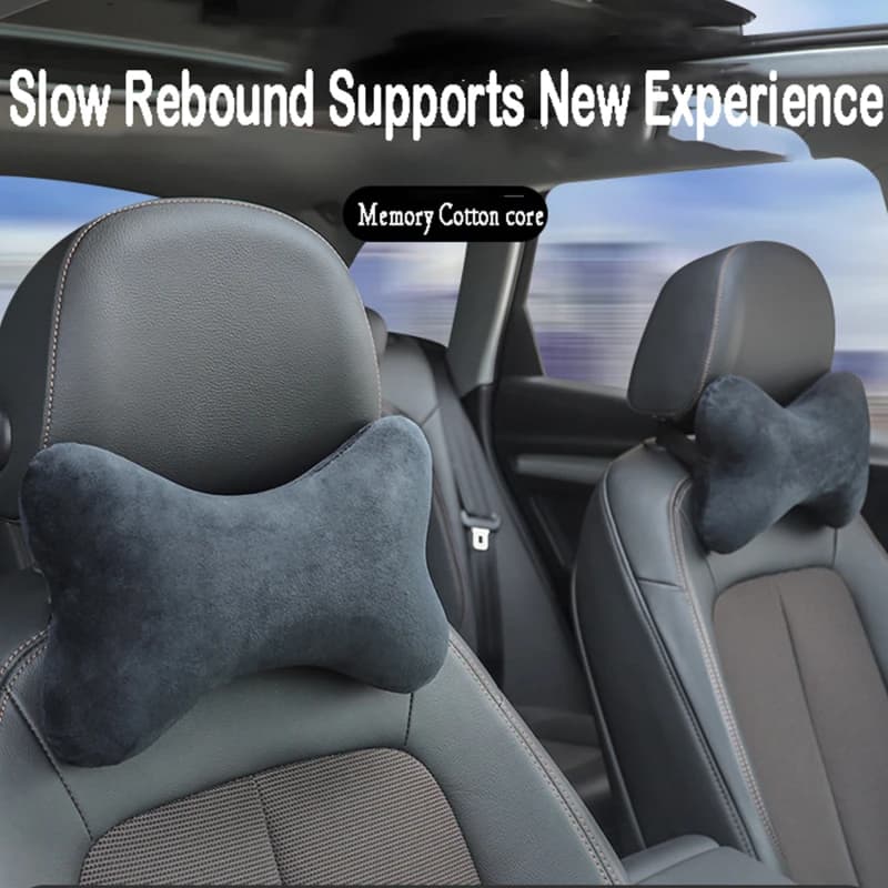New Car Neck Headrest Pillow Memory Foam Car Seat Neck Pillow Breathable Crystal Velvet Head And Neck Support For Sleep Pillow - 2