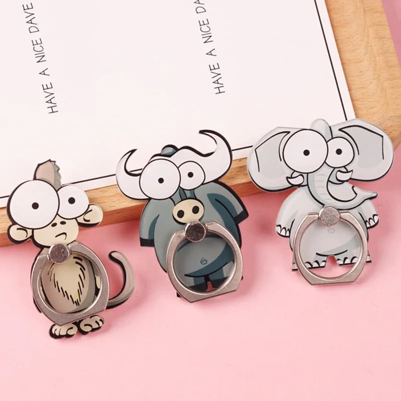 حامل هاتف محمول عالمي 360 درجة، حامل حلقة إصبع، حامل هاتف، حامل مكتب، خطاف سيارة - 5