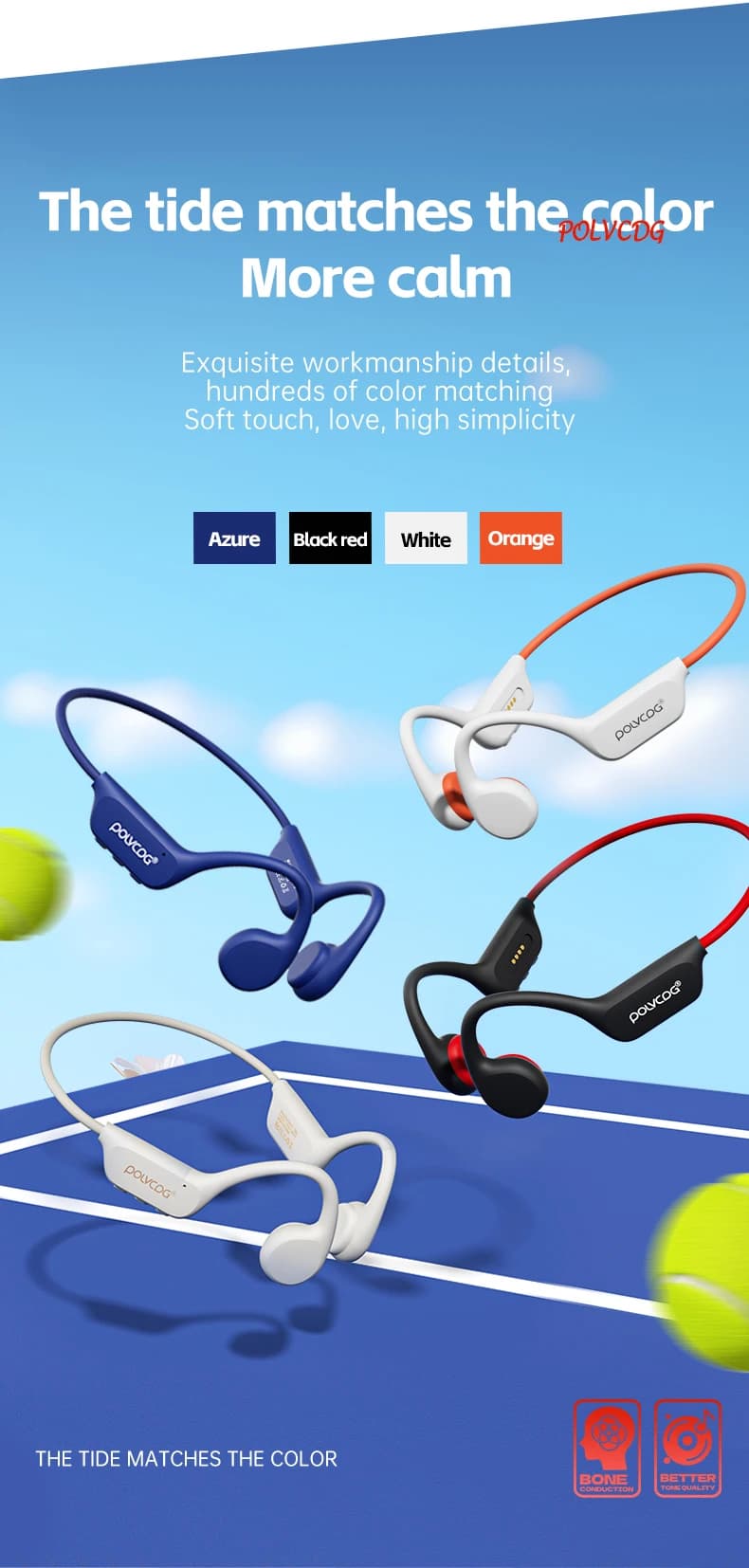 سماعات توصيل عظمي بولفسيج اكس 7 مقاومة للماء IPX8 بلوتوث 5.3 مع ميكروفون وذاكرة 32 جيجا بايت ام بي 3 جديدة 2024 - 6