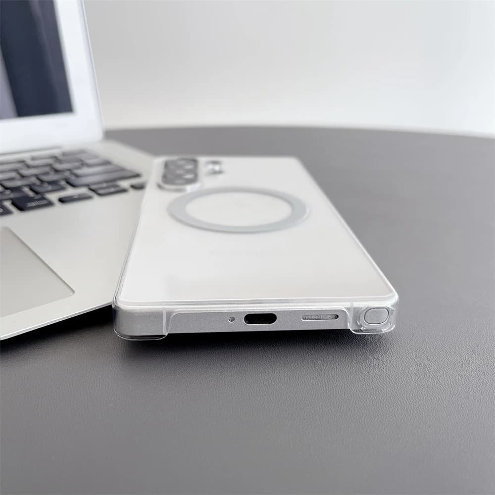 Spigen Slim Hybrid Hard Crystal PC Original Matel Case For Samsung Galaxy S26 Ultra S25+ S26 Plus Transparent Magnetic Cover - 5