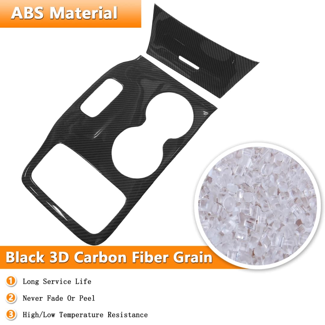 غطاء تزييني لحامل أكواب ناقل الحركة، ملصقات تزيينية، لسيارات جيب جراند شيروكي 2014-2015، إكسسوارات داخلية من مادة ABS - 2