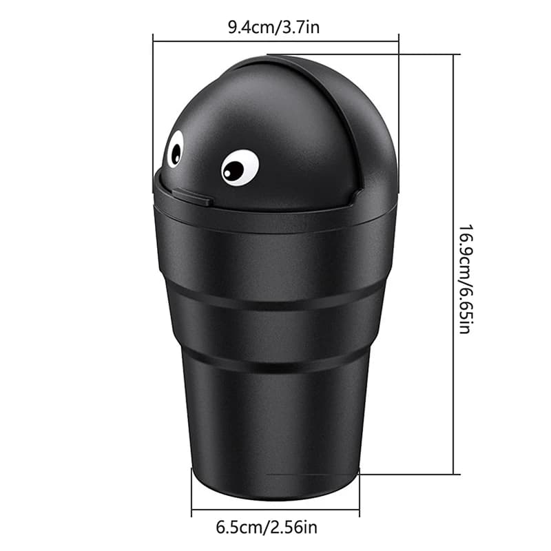 Car Trash Can Universal Auto Organizer Storage Box With Swing Lid Cute Mini Automotive Leakproof Vehicle Trash Bin For Car - 6