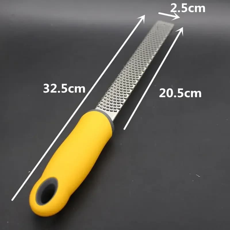 Stainless Steel Cheese Grater and Lemon Zester Gringer Cutter with Non-slip Comfort Handle with Cover - 3