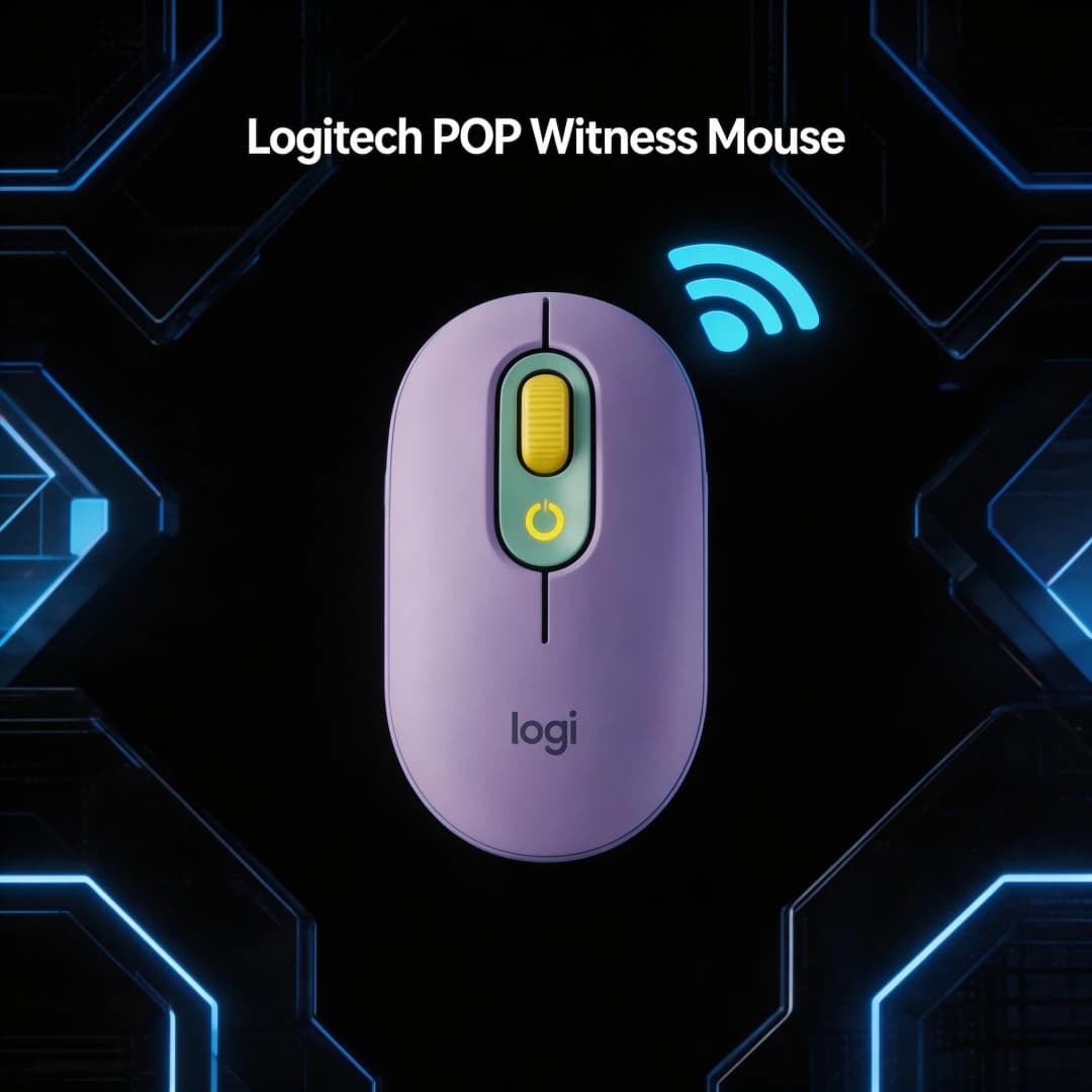 ماوس بلوتوث لاسلكي Logitech POP، تصميم أزرار إيموجي عصري للنساء والرجال والطلاب والعاملين في المكاتب، ملحقات كمبيوتر