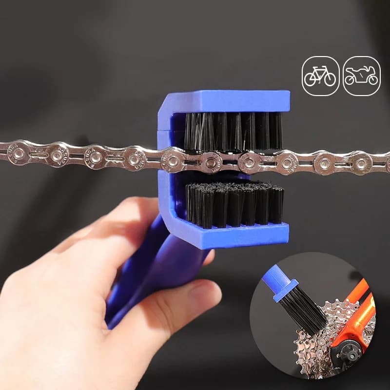 Motorcycle Chain Brush Cleaner Plastic Bike Bicycle Moto Brush Cycling Clean Chain Cleaner Outdoor Scrubber Tool for Road Care - 3